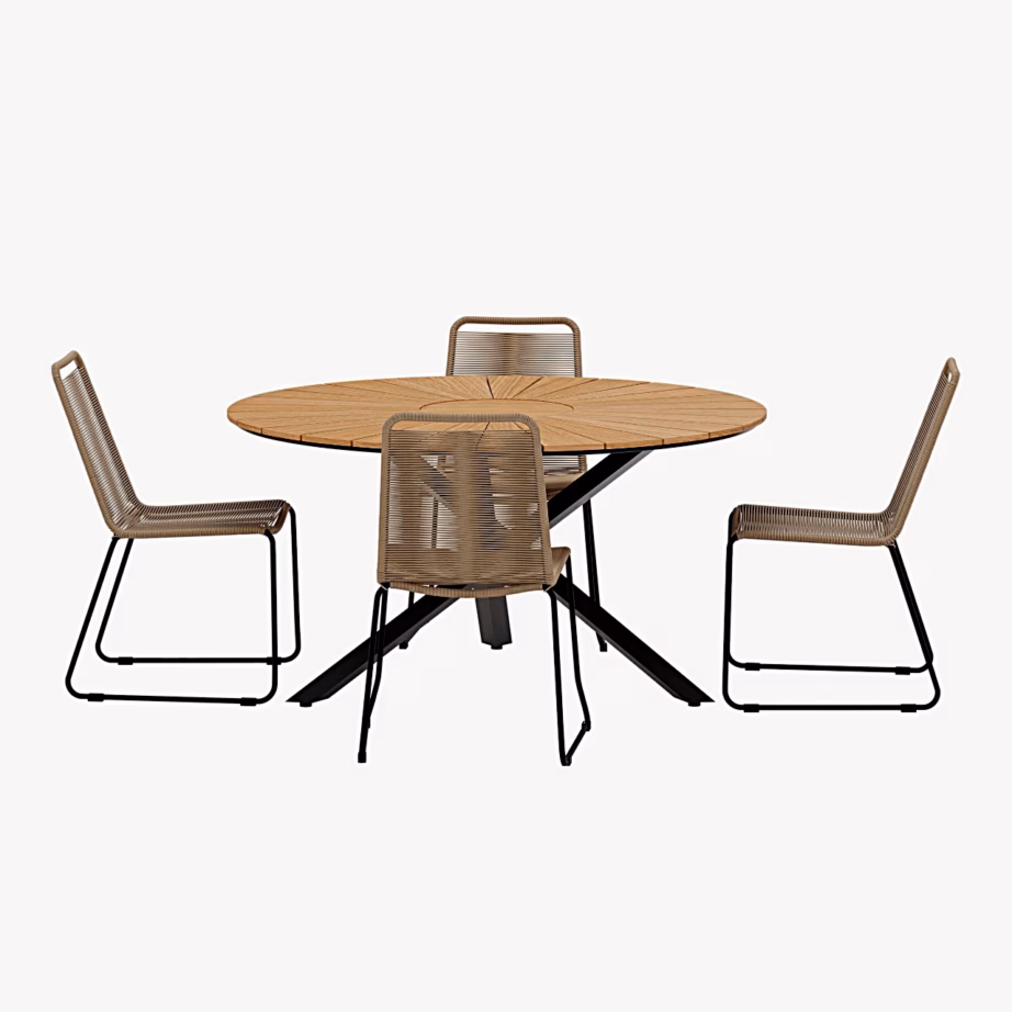 Ümmargune aiasöögikomplekt Mexico & Lindos, tiigipuit 140 cm, GR24959 – 3