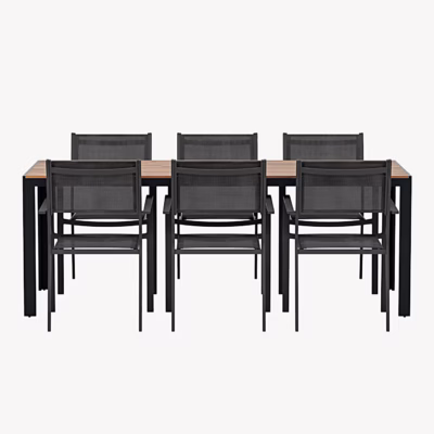 Bois aiasöögikomplekt akaatsialauaga ja 6 Copacabana tooli - GR24988