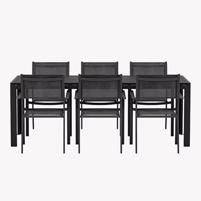 Mirko must õuesöögikomplekt 6 Copacabana tooliga, GR24991
