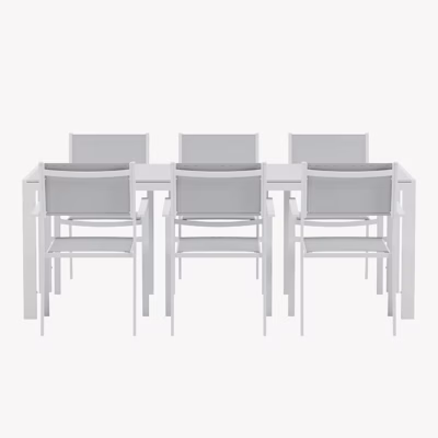 Valge aiamööblikomplekt Break laud ja 6 Copacabana tooli - GR24993