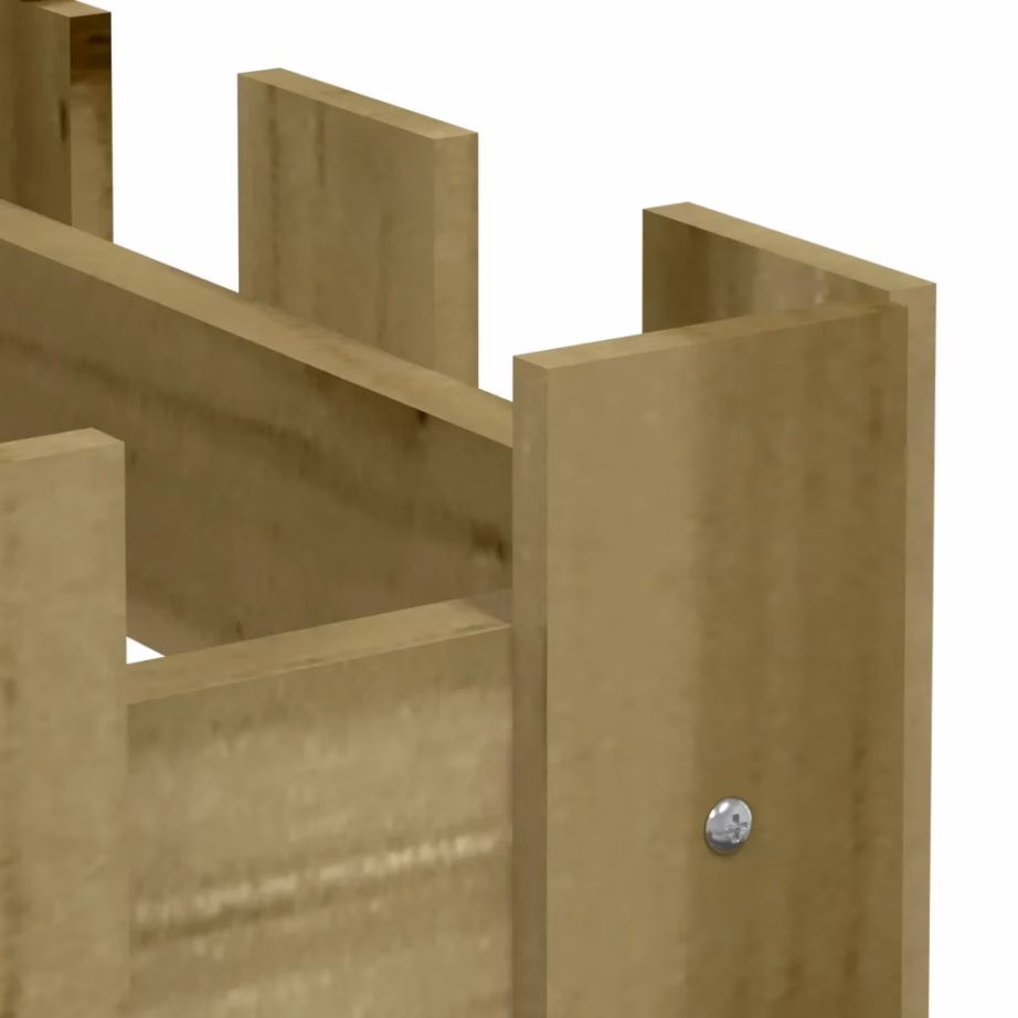 Aia disainiga kõrgendatud taimelava, survetöötlusega pruun männipuit, 200 x 30 x 30 cm – 7