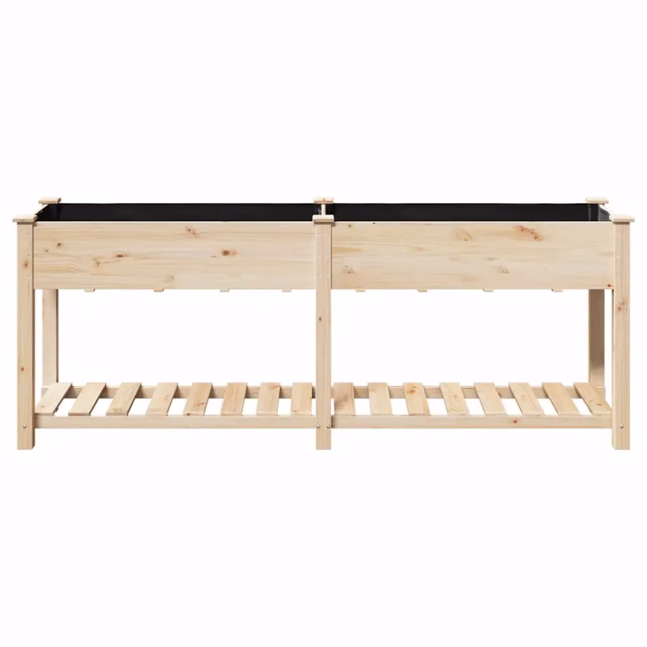 Aia istutuskast riiuliga, beež kuusepuit, 203 x 53 x 76,5 cm – 5