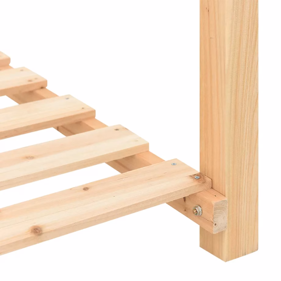 Aia istutuskast riiuliga, beež kuusepuit, 155 x 59 x 76,5 cm – 9