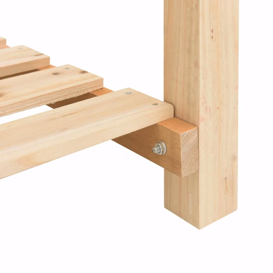 Aia istutuskast riiuliga, beež kuusepuit, 161 x 43 x 76,5 cm – 9