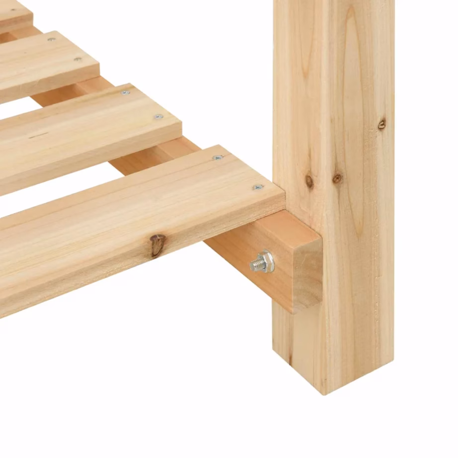 Beež aia istutuskast riiuliga, kuusepuit, 90 x 90 x 76,5 cm – 9