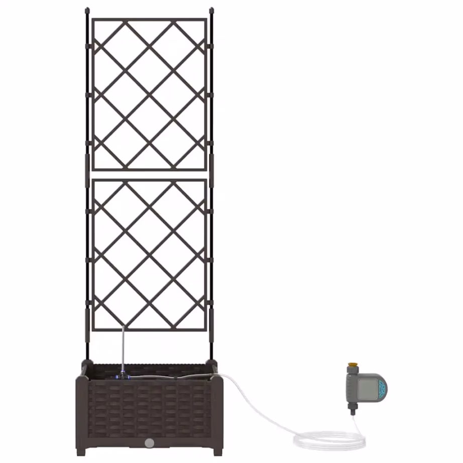 Aia istutuskast ronitaimedele kastmissüsteemiga, pruun teras, 40 x 40 x 126 cm – 6