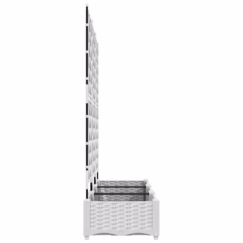 Aia istutuskast trellisega, 3 tk, valge teras, 120 x 40 x 125,5 cm – 5