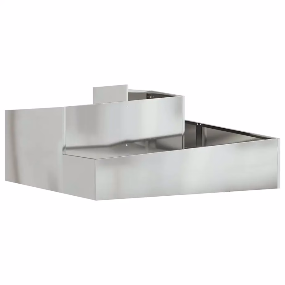 Hõbedane aia istutuskast tsingitud terasest, 100 x 100 x 50 cm – 2