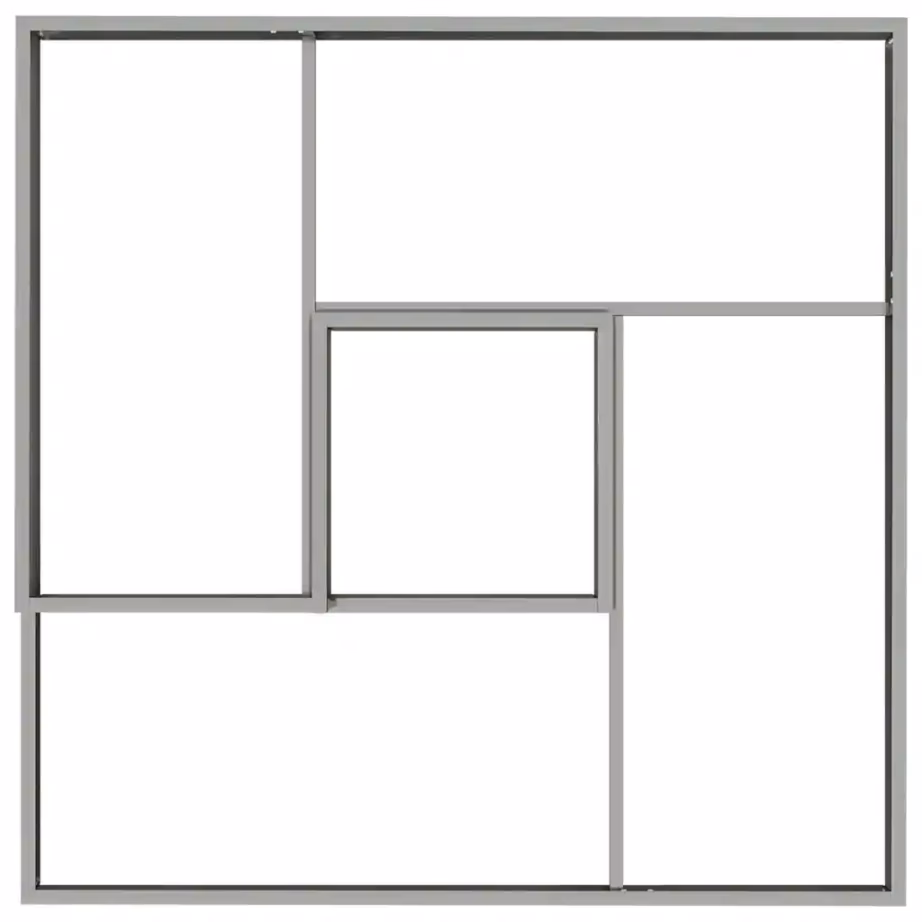 Hõbedane aia istutuskast tsingitud terasest, 100 x 100 x 50 cm – 8