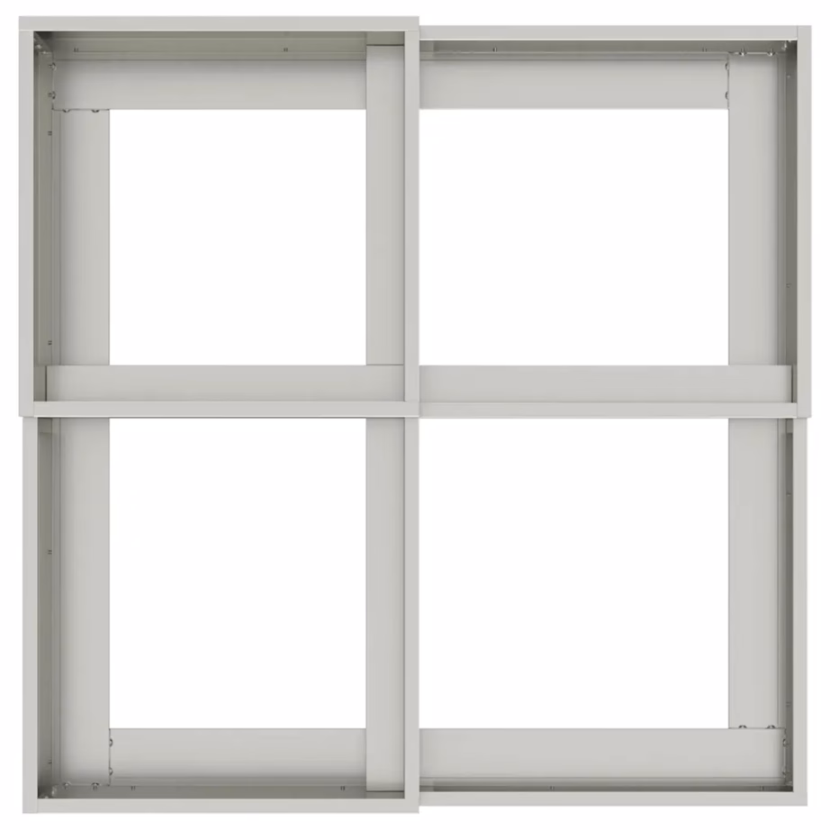 Hõbedane aia istutuskast, tsingitud teras, 100 x 100 x 60 cm – 8