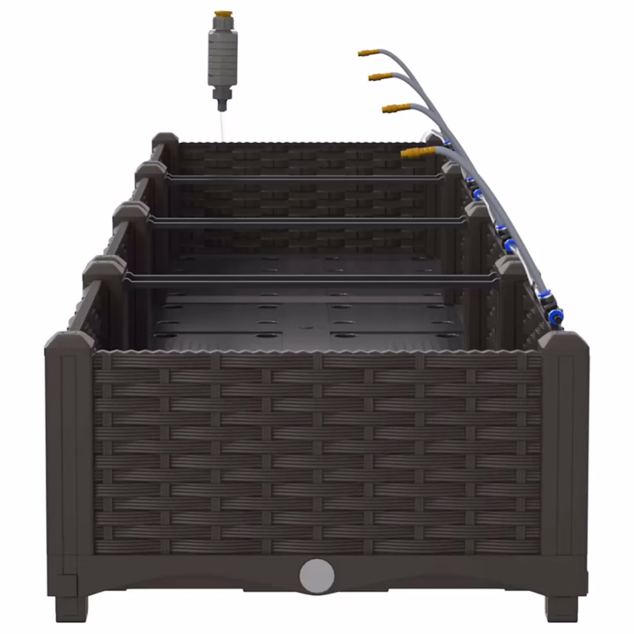 Aia istutuskastid kastmissüsteemiga, 4 tk, pruun teras, 160 x 40 x 22 cm – 7