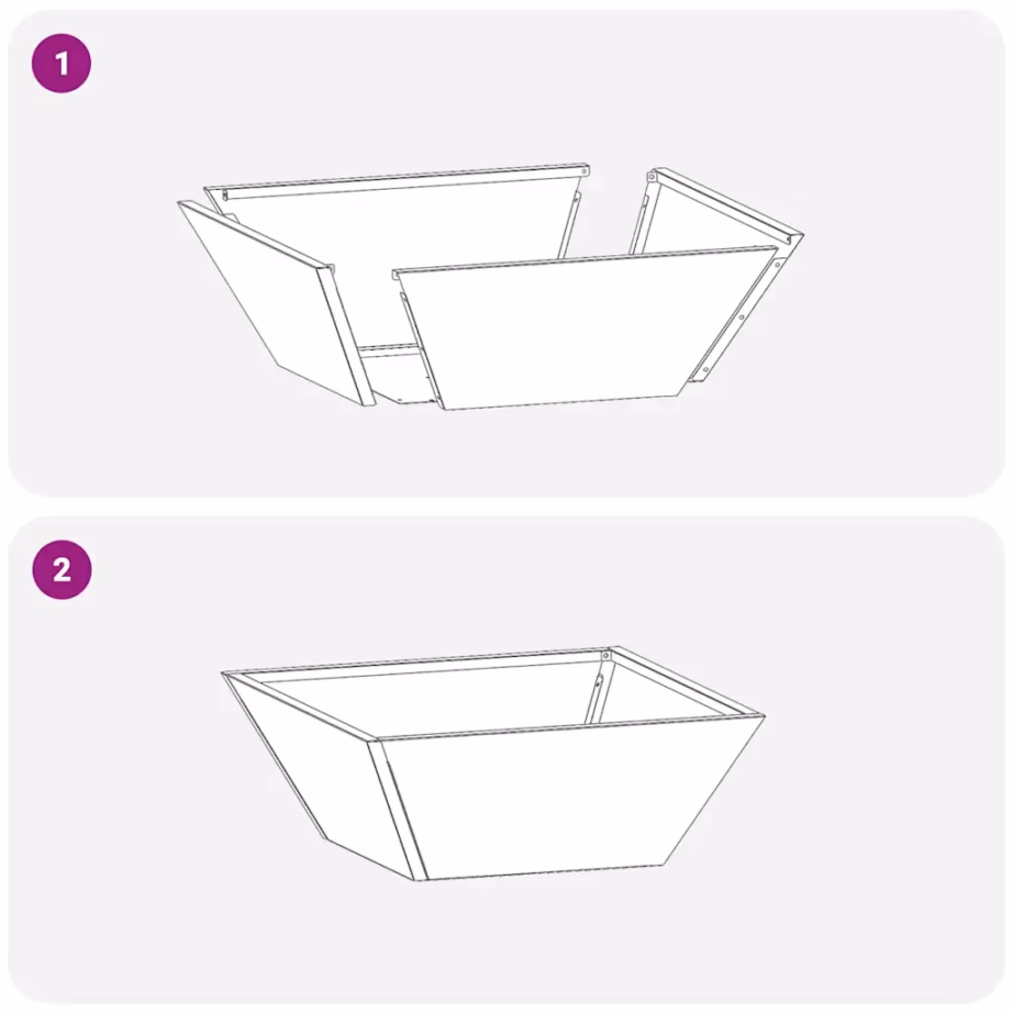 Hõbedased trapetsikujulised aia istutuspotid, 5 tk, tsingitud teras, 40 x 40 x 15 cm – 11