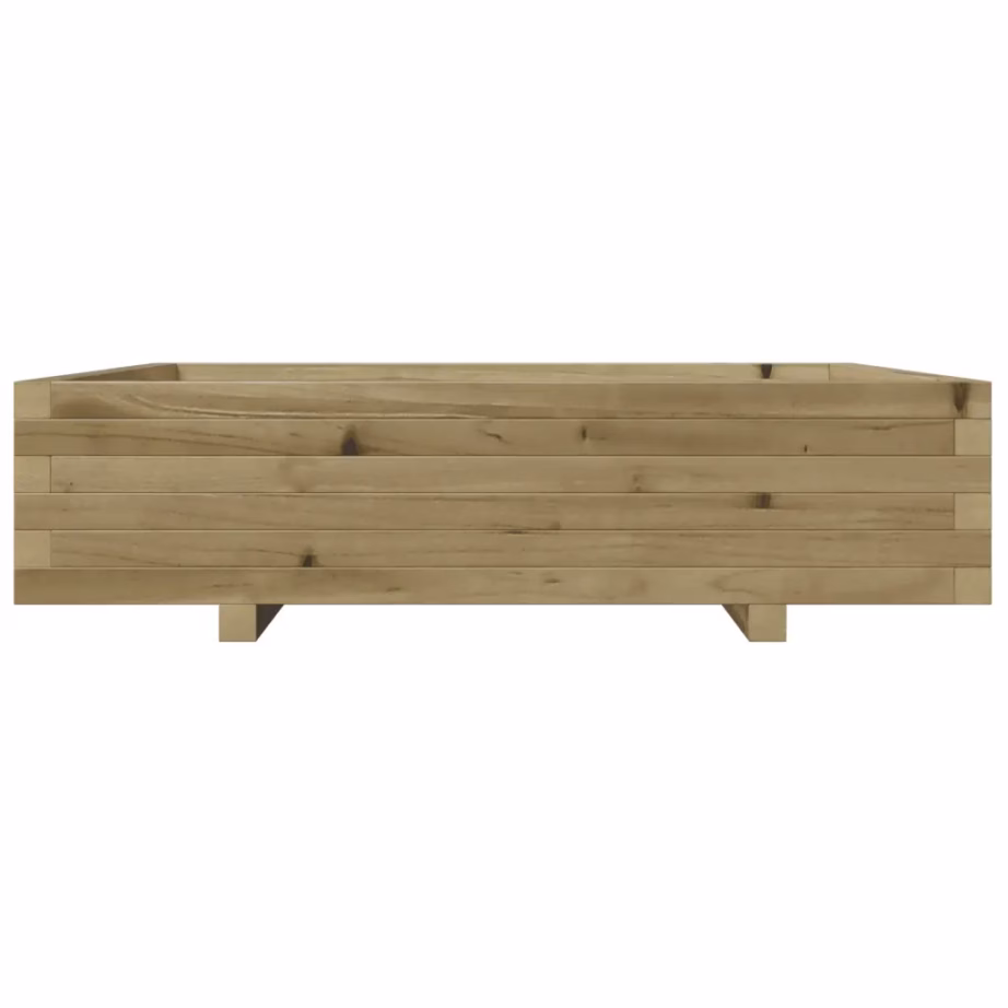 Pruun aia taimekast immutatud männipuidust, 100 x 100 x 26,5 cm – 5