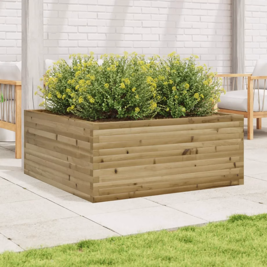 Aia taimekast survetöötlusega immutatud männipuidust, pruun, 110 x 110 x 46 cm – 3