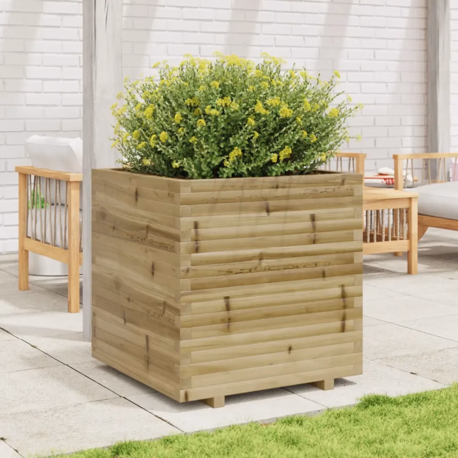 Aia taimekast survetöötlusega immutatud männipuidust, 70 x 70 x 72,5 cm, pruun – 3