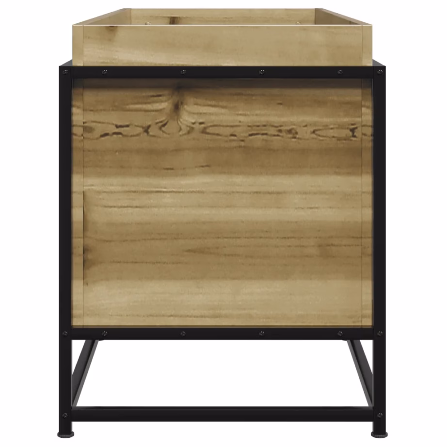 Aia taimekast terasraamiga, immutatud männipuit, pruun, 100 x 40 x 50 cm – 6