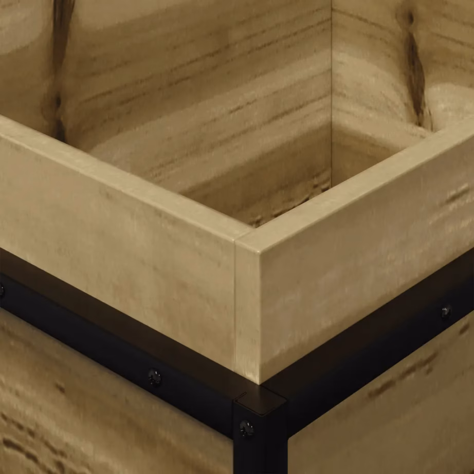 Aia taimekast terasraamiga, immutatud männipuit, pruun, 100 x 40 x 50 cm – 8