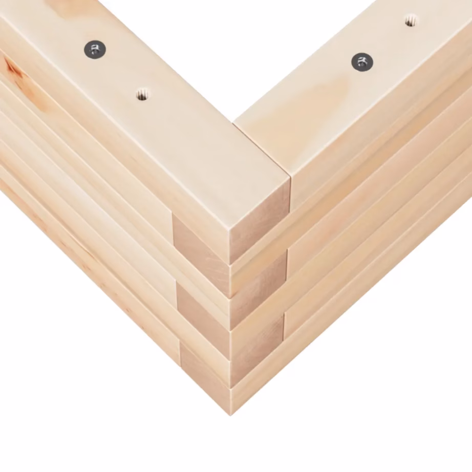 Töötlemata männipuidust aia taimekast avatud põhjaga, 110 x 60 x 23 cm – 8