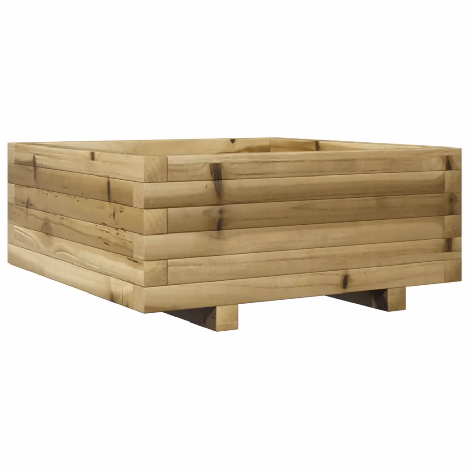 Puidust aia taimekast, pruun, survetöötlusega immutatud männipuit, 60 x 60 x 26,5 cm – 2