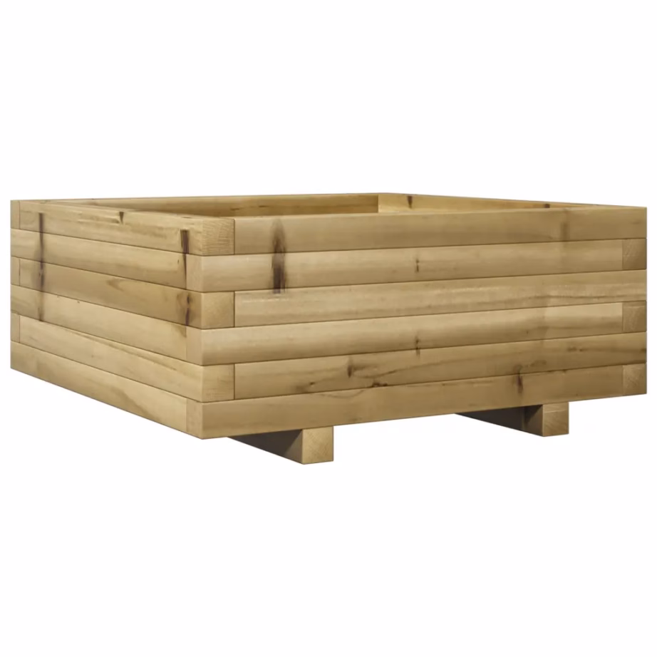 Puidust aia taimekast, pruun, survetöötlusega immutatud männipuit, 60 x 60 x 26,5 cm – 7