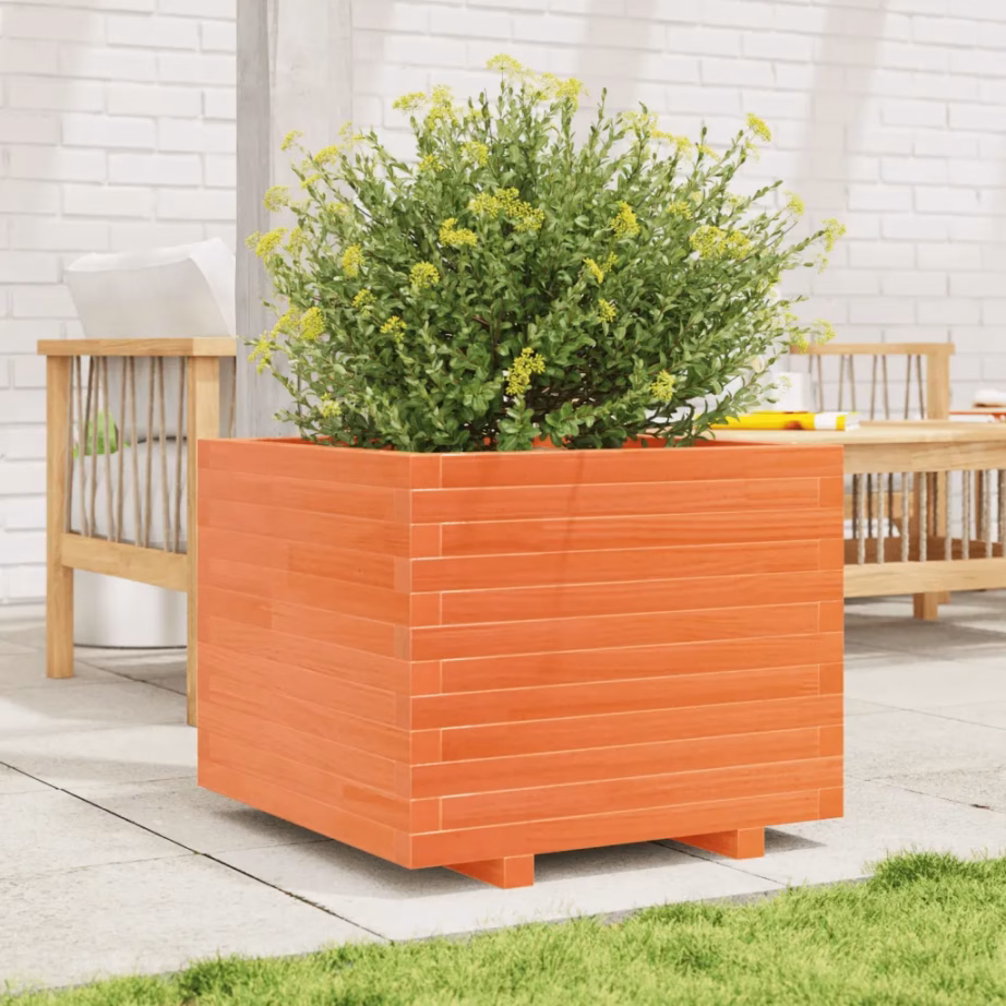 Aia taimekast männipuidust, vahapruun, 60 x 60 x 49,5 cm – 3