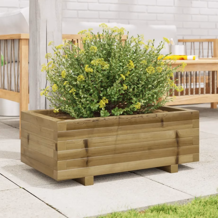 Pruun aia taimekast survetöötlusega immutatud männipuidust, 70 x 40 x 26,5 cm – 3