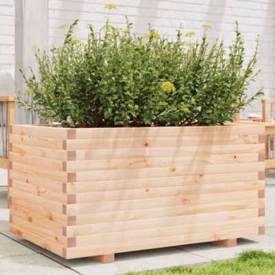 Aia taimekast töötlemata männipuidust, pruun, 90 x 60 x 49,5 cm
