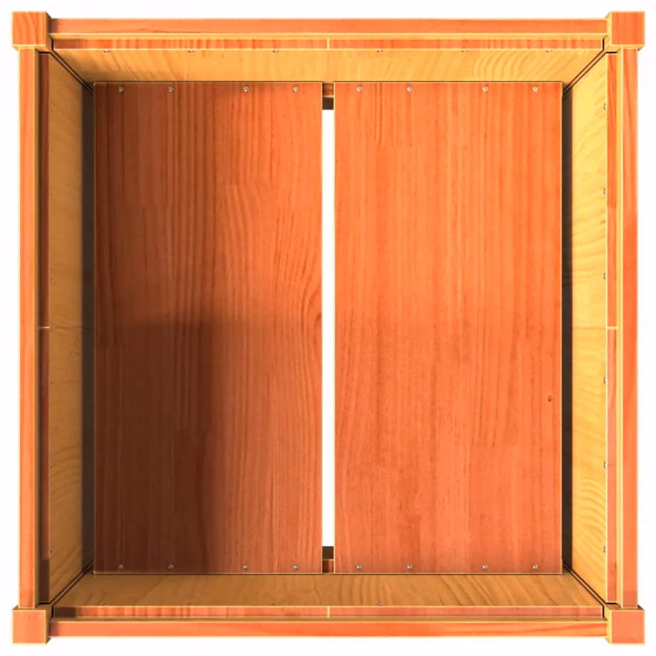 Aia taimekast, vahapruun, männipuidust, 70 x 70 x 70 cm – 7