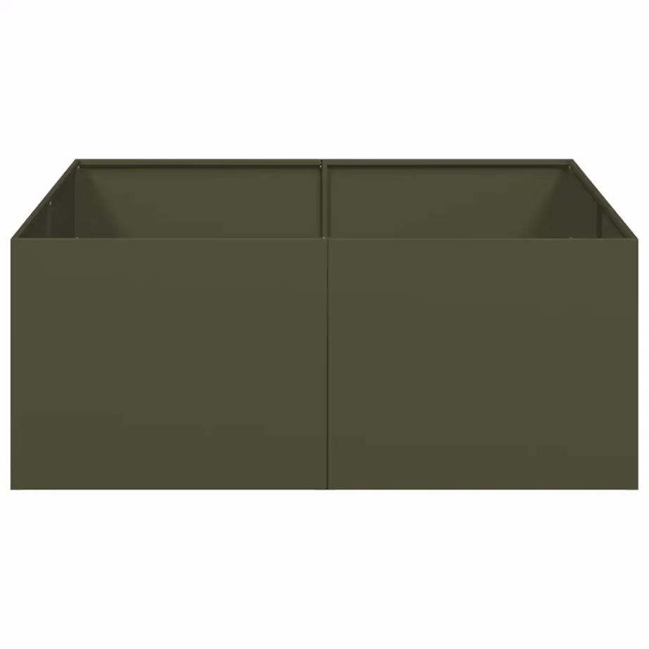 Aia taimekast avatud põhjaga, oliiviroheline külmvaltsitud teras, 100 x 100 x 40 cm – 4