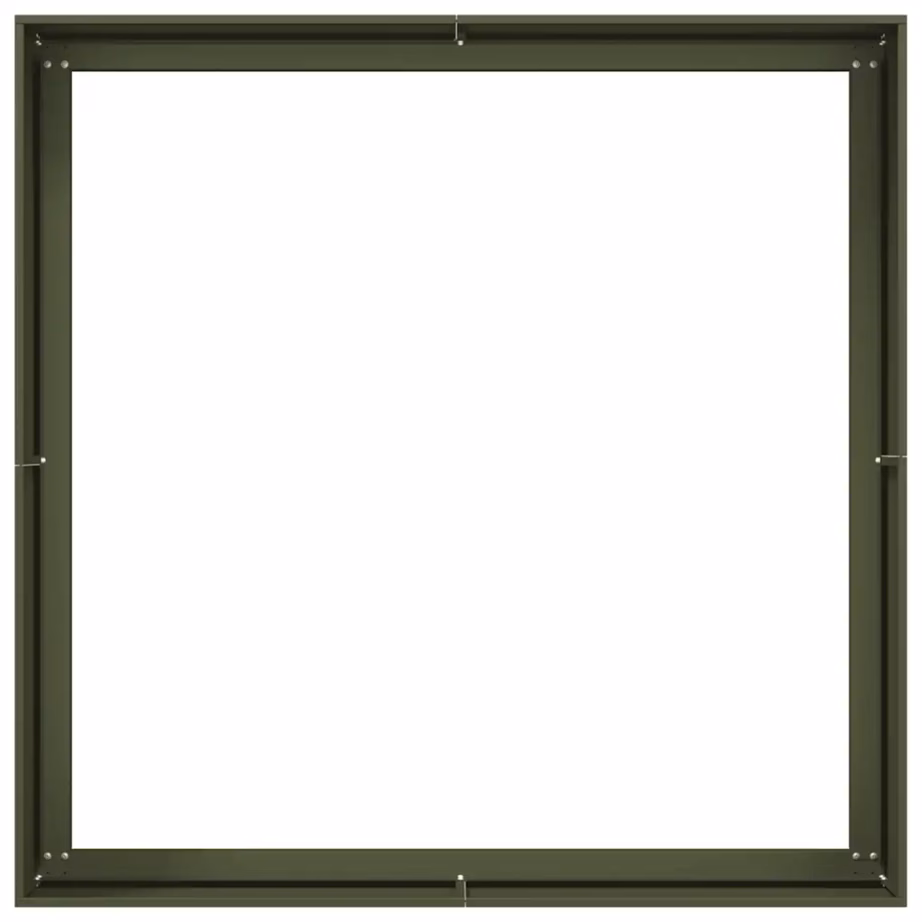 Aia taimekast avatud põhjaga, oliiviroheline külmvaltsitud teras, 100 x 100 x 40 cm – 5