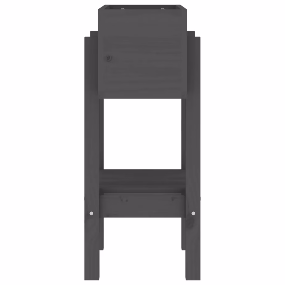 Aia taimekast alumise riiuliga, hall männipuidust, 62 x 30 x 69 cm – 5