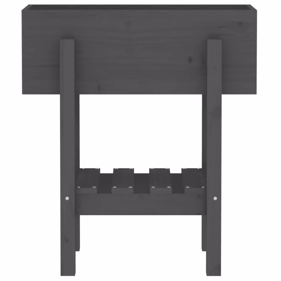 Aia taimekast alumise riiuliga, hall männipuidust, 62 x 30 x 69 cm – 6