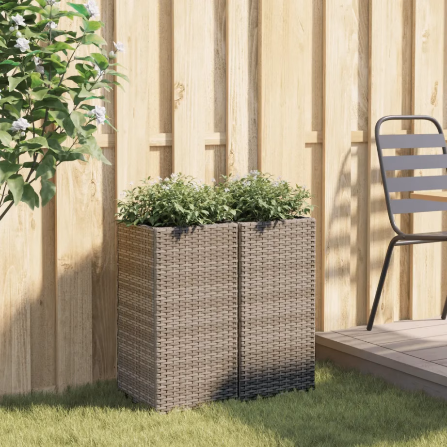 Hallid polürotangist aia taimekastid, 2 tk, 30 x 30 x 60 cm – 3