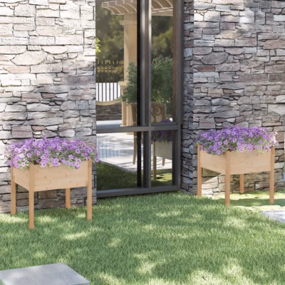 Aia taimekastid 2 tk, töötlemata männipuit, 70 x 70 x 70 cm