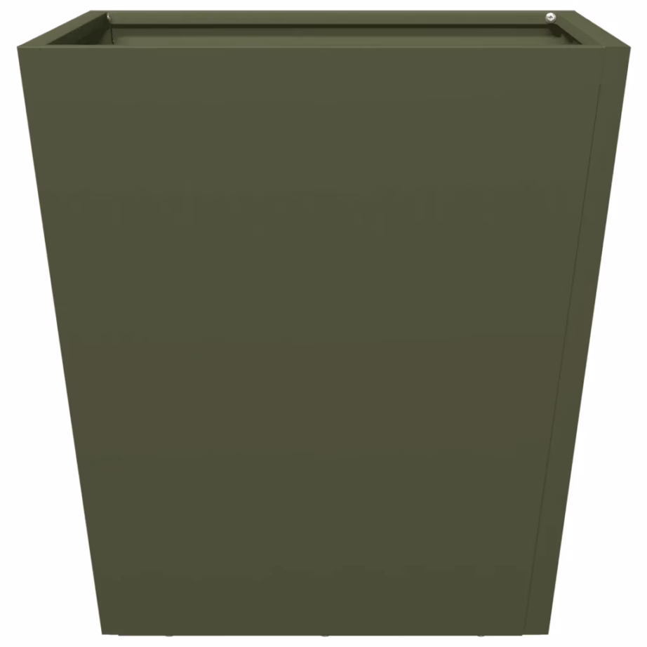 Aia taimekastid põhjaga, 2 tk, oliiviroheline teras, 40 x 40 x 40 cm – 7