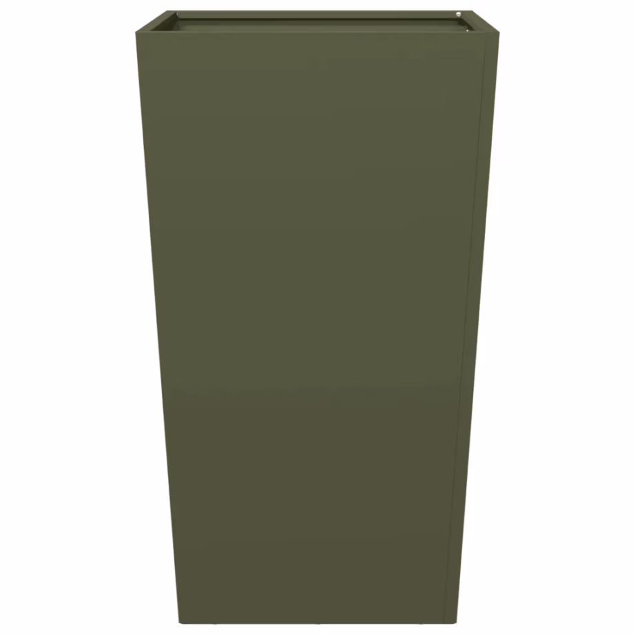 Aia taimekastid põhjaga, 2 tk, oliiviroheline külmvaltsitud teras, 45 x 45 x 75 cm – 7