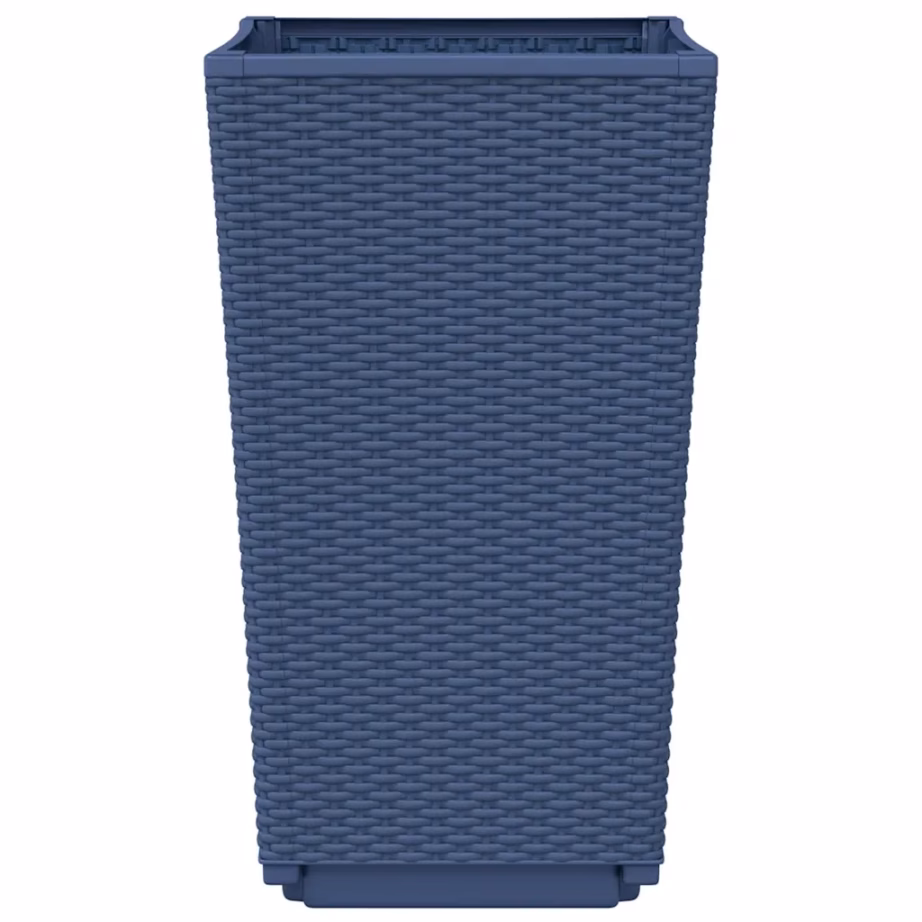 Aia taimekastid rotangimustriga, 2 tk, sinakashall, 32,5 x 32,5 x 57 cm, PP – 6