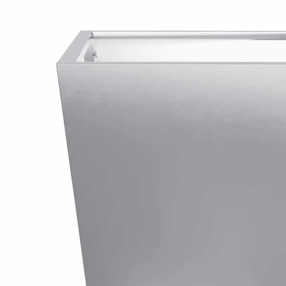 Aia taimekastid põhjaga, 2 tk, tsingitud teras, hõbedane, 30 x 30 x 30 cm – 9