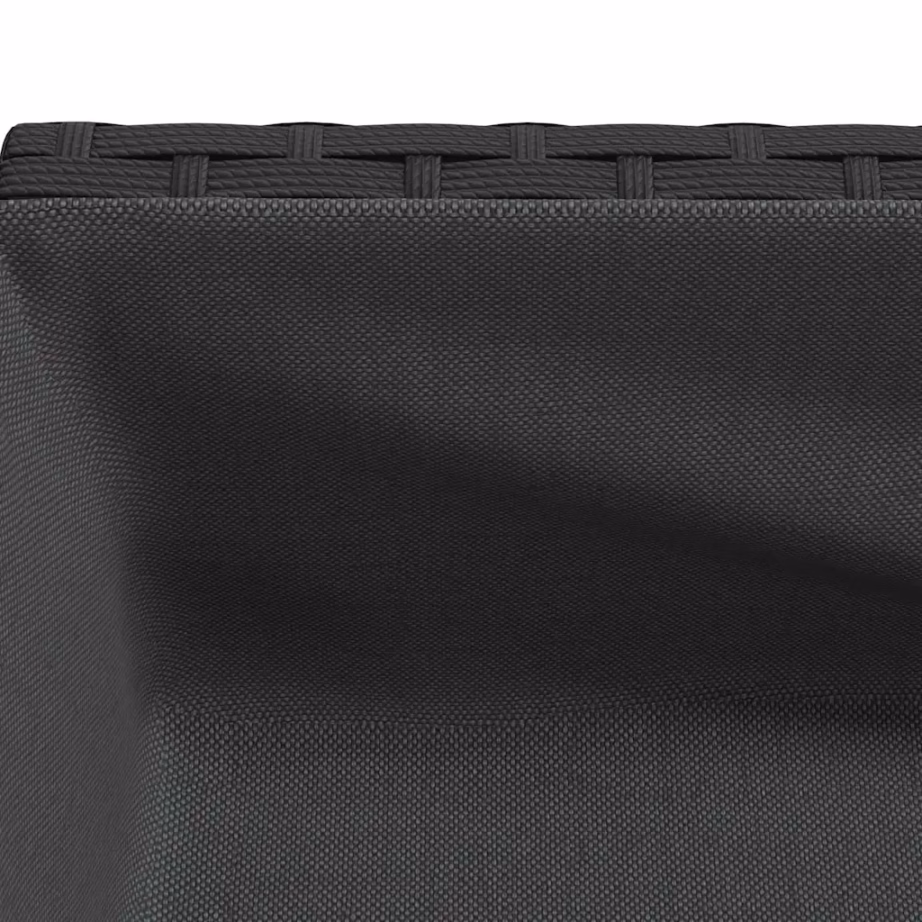 Aia taimekastid riiuliga, 2 tk, must polürotang, 90 x 40 x 75 cm – 11