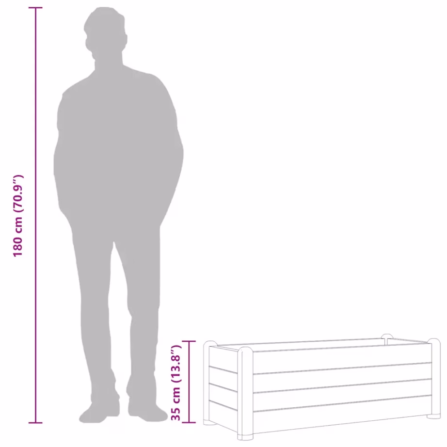 Aia taimelava antratsiithall PP, 80 l, 100 x 43 x 35 cm – 7