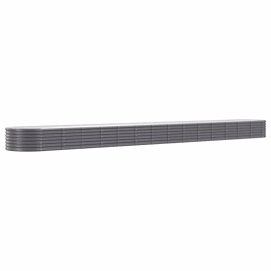 Aia taimelava ovaalse kujuga, galvaniseeritud teras, antratsiithall, 620 x 80 x 36 cm – 2
