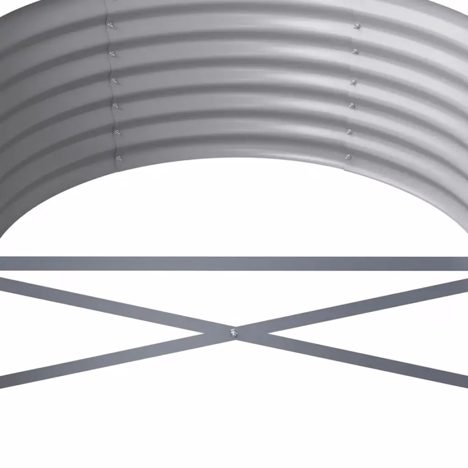 Aia taimelava ovaalse kujuga, galvaniseeritud teras, antratsiithall, 620 x 80 x 36 cm – 5