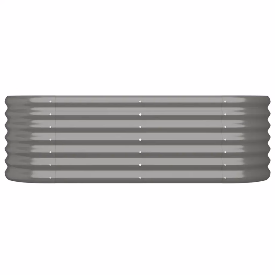 Hall ovaalne aia taimelava, galvaniseeritud teras, 114 x 40 x 36 cm – 3