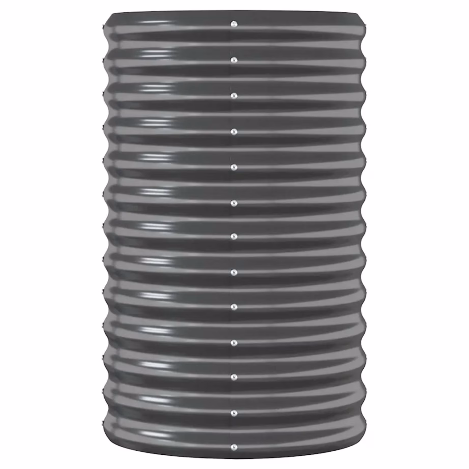 Ovaalne aia taimelava galvaniseeritud terasest, antratsiithall, 114 x 40 x 68 cm – 4