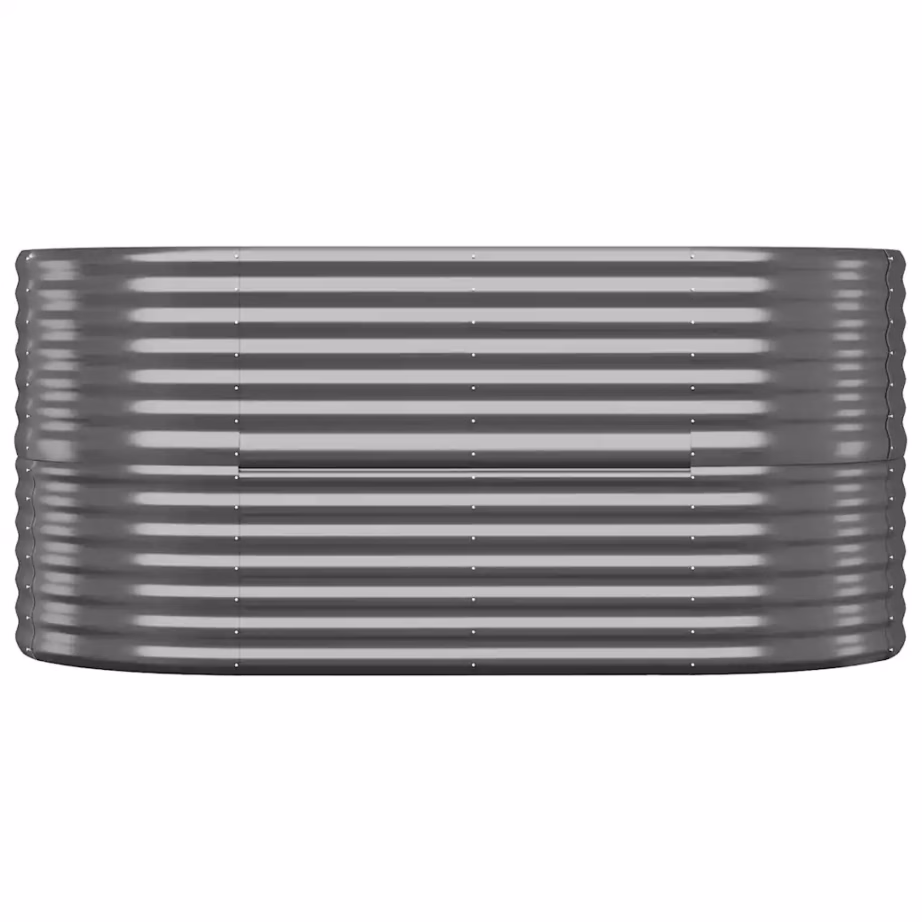 Ovaalne aia taimelava, antratsiithall galvaniseeritud teras, 152 x 80 x 68 cm – 3