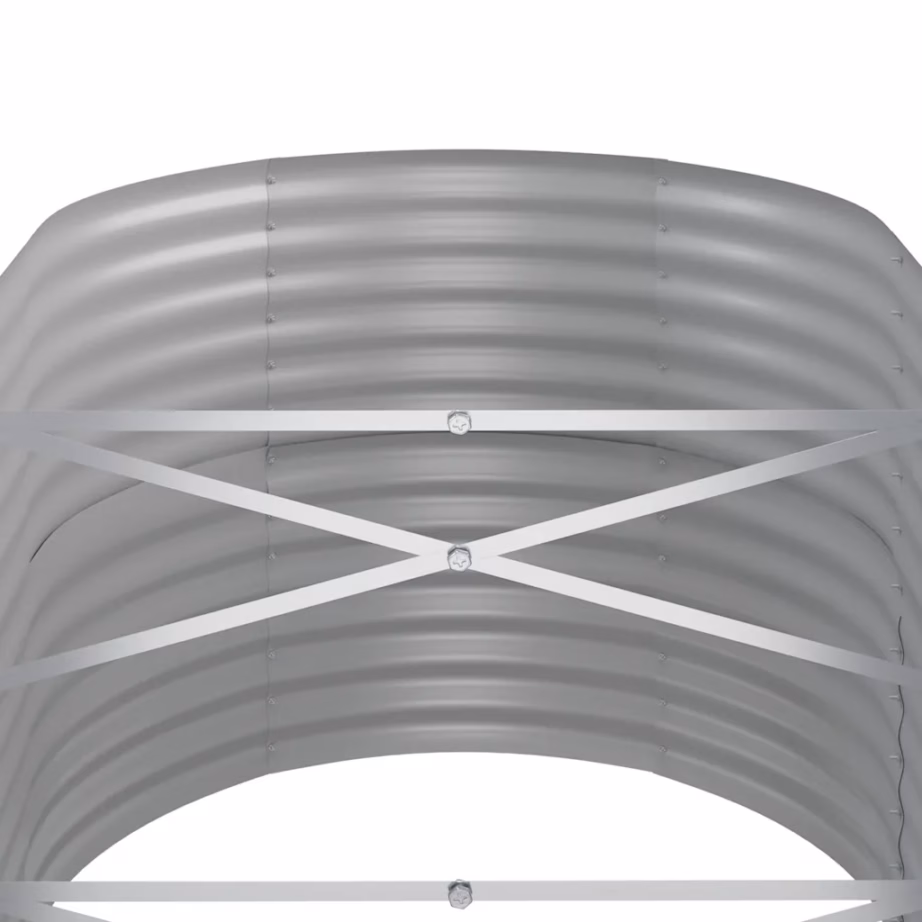Ovaalne aia taimelava, antratsiithall galvaniseeritud teras, 152 x 80 x 68 cm – 5