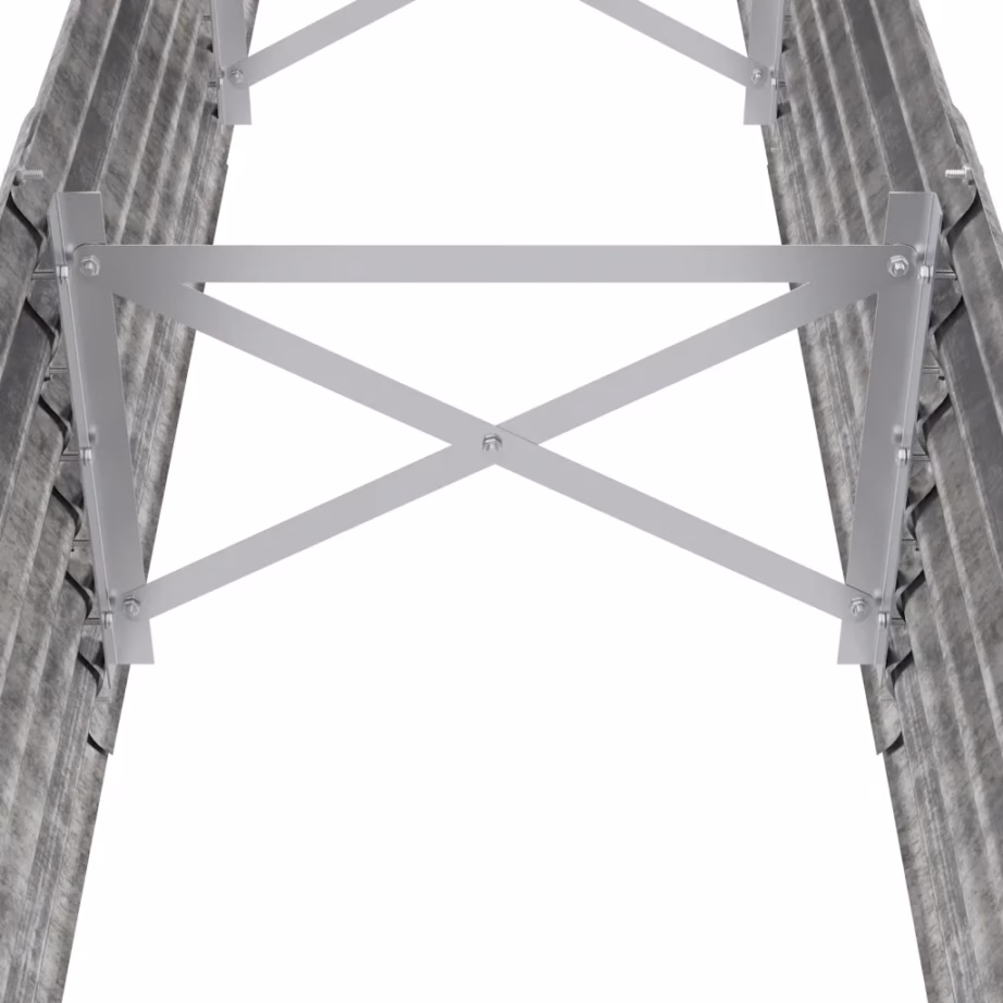 Aia taimelava galvaniseeritud terasest, ovaalne, hõbedane, 224 x 40 x 36 cm – 5