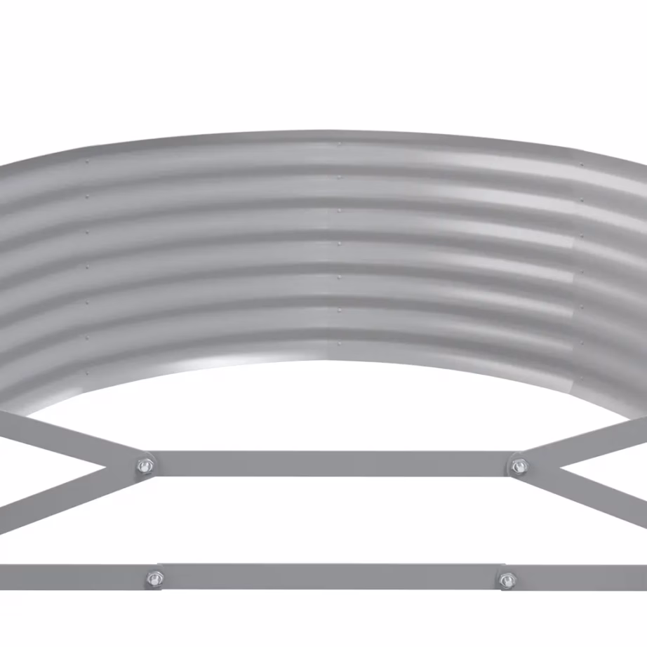 Ovaalne aia taimelava, galvaniseeritud teras, antratsiithall, 249 x 100 x 36 cm – 5