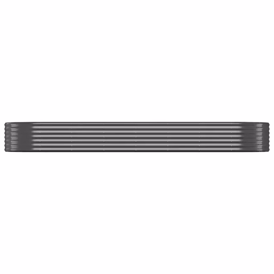 Ovaalne aia taimelava galvaniseeritud terasest, antratsiithall, 322 x 100 x 36 cm – 3