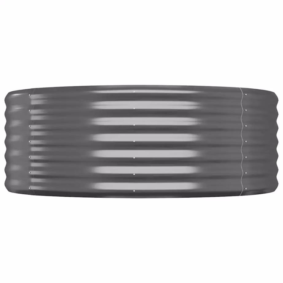 Ovaalne aia taimelava galvaniseeritud terasest, antratsiithall, 322 x 100 x 36 cm – 4